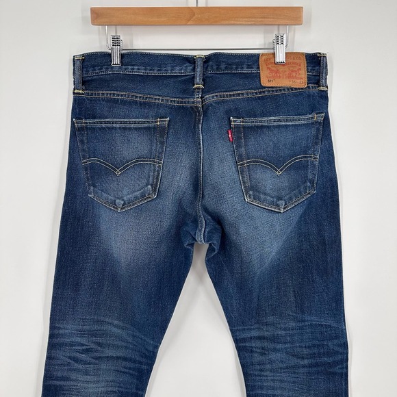 Levi's Men’s Selvedge 36x32 511 Dark Blue Wash Original pc9-04511-2048 - Picture 12 of 14